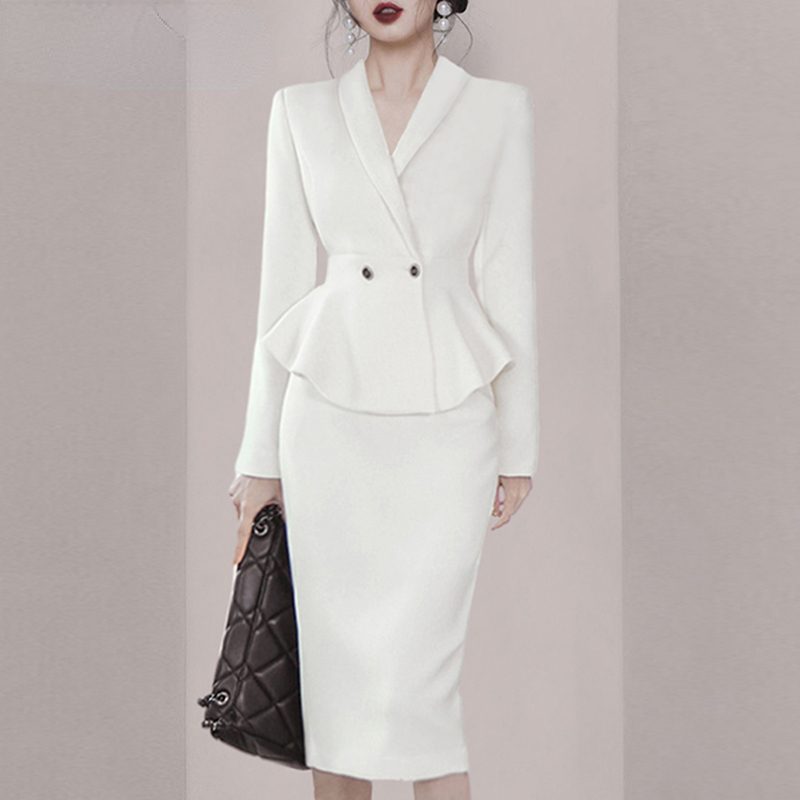 Women Formal Wear With Skirt - Elegante Büro Damen Kleid Anzüge 2