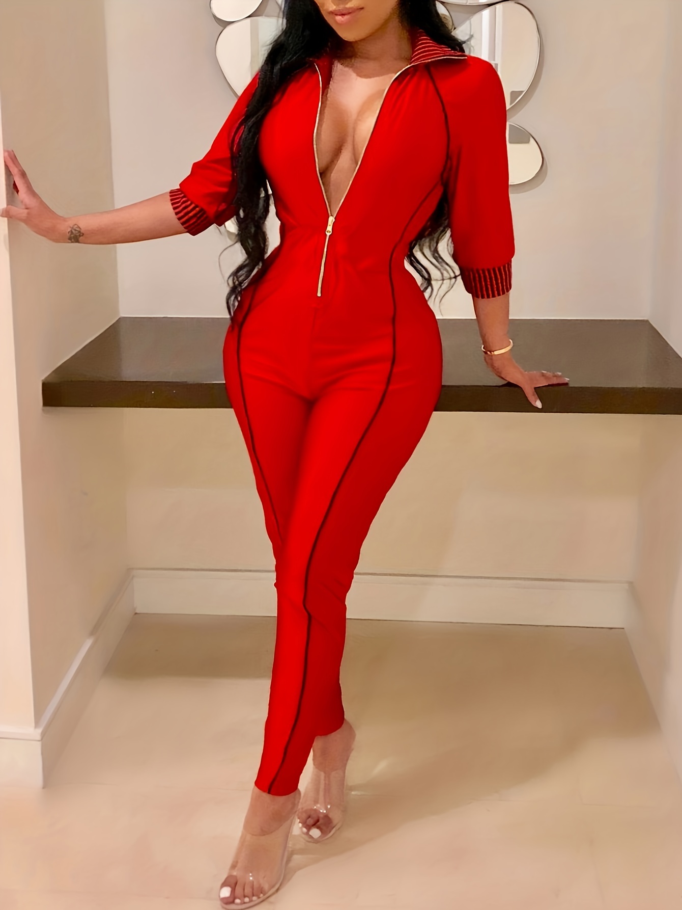 Solider dünner Overall mit Rei – Women'S Formal Wear Jumpsuit Bewertung und Preis