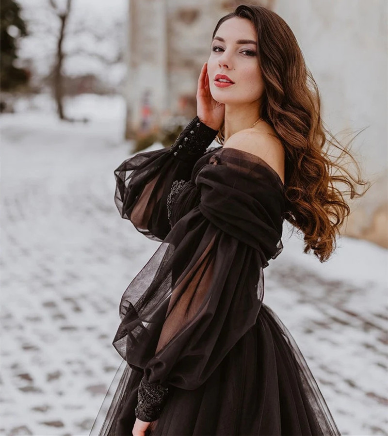 Maßgeschneiderte gotische schw – Women'S Gothic Formal Wear Bewertung und Preis