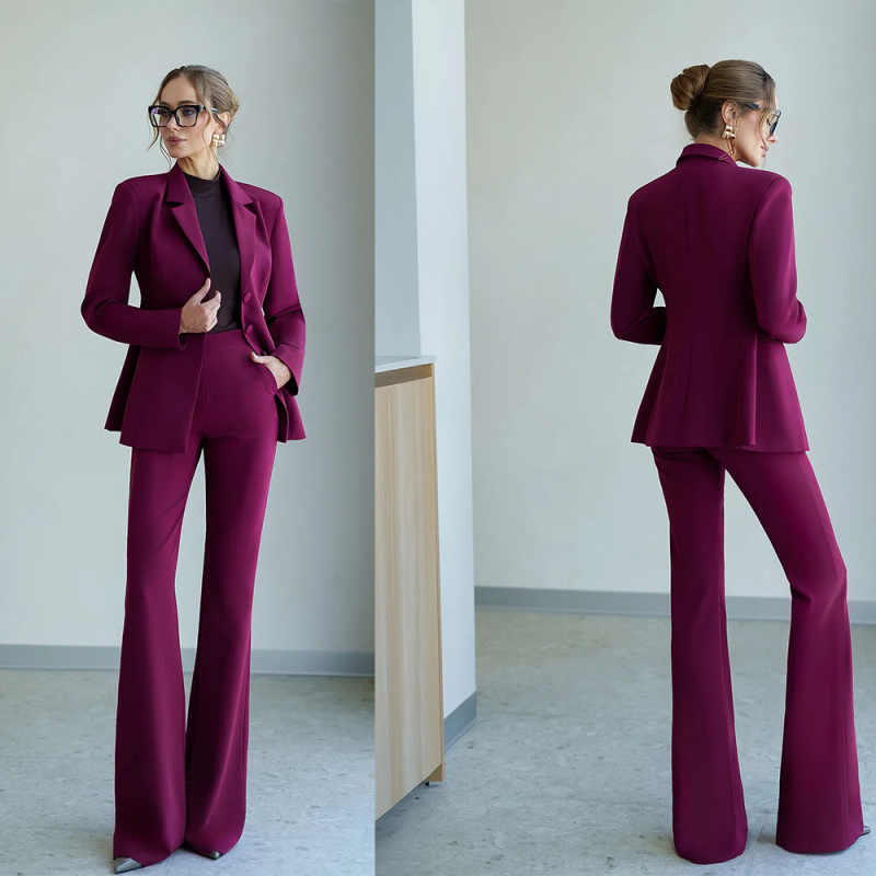 Reine Farbe Damen-Hosenanzüge, – Women Formal Party Wear Dress Bewertung und Preis