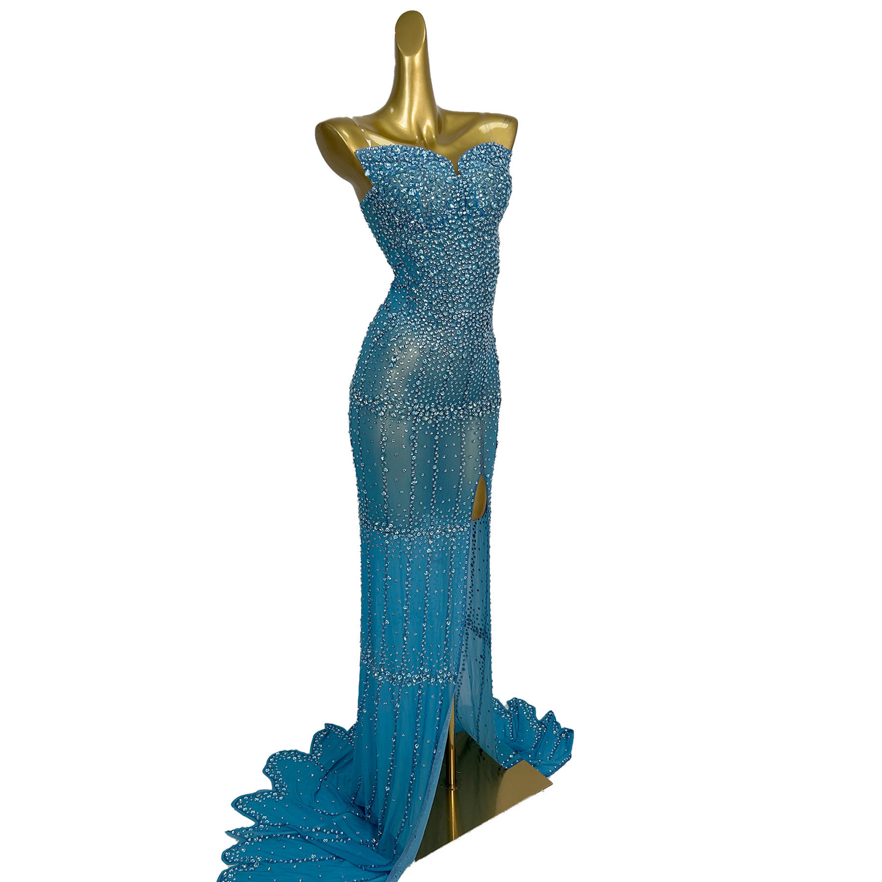 Hochwertiges Abendkleid mit Fu – Women Formal Wear Photoshoot Bewertung und Preis